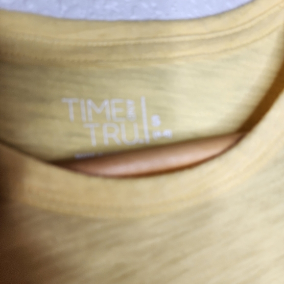 Electric Mayhem Band Distressed Yellow T-Shirt by Time and Tru Size S - Picture 4 of 5